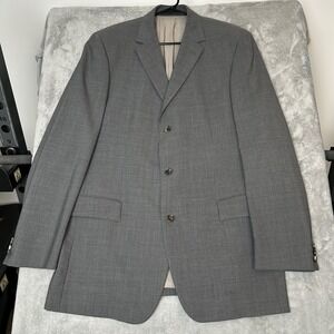 Boss Hugo Boss Men's Gray Suit Jacket Made In USA 3 Buttons Coat Size 44L